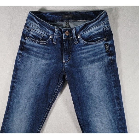 Silver Jeans Denim - Silver Jeans Suki Capri Womens Waist 26 Blue Denim Low Rise Dark Wash